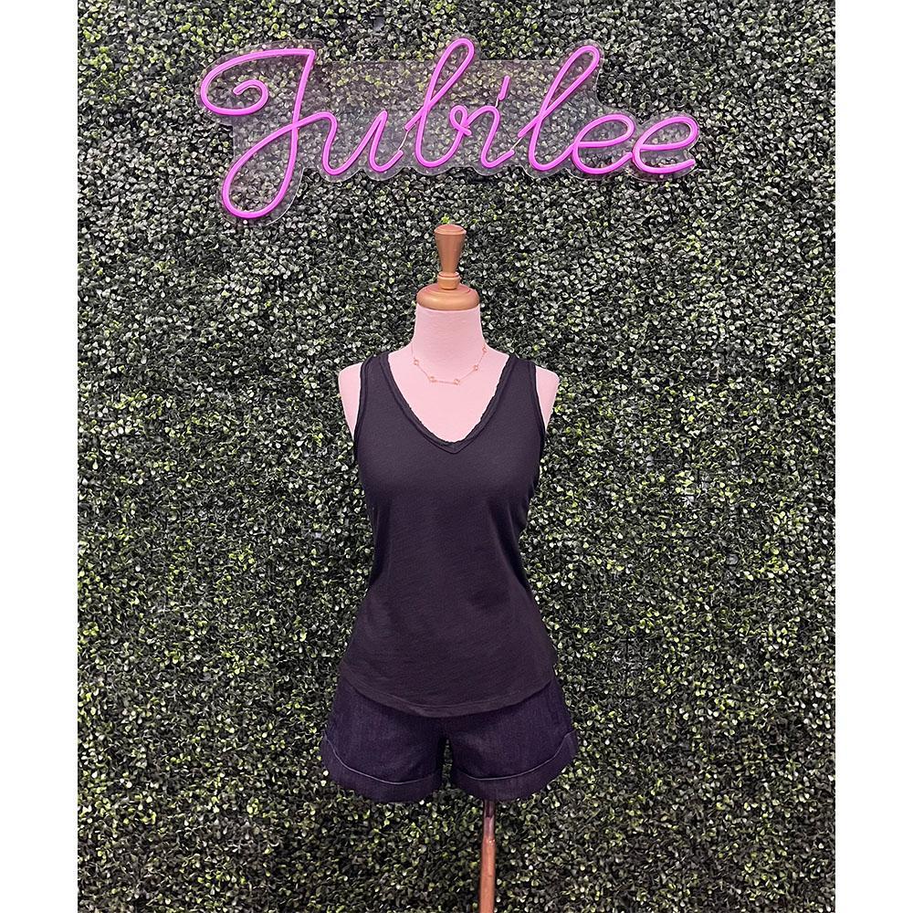 Sirena Black Tank Top Shirt