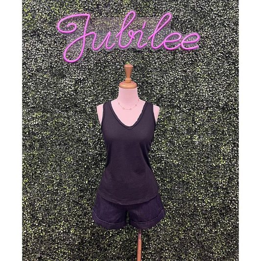 Sirena Black Tank Top Shirt