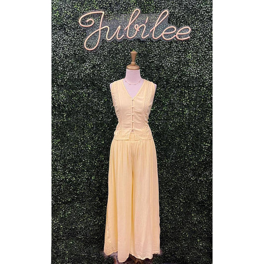 Cornelia Vanilla Wide Leg Pants