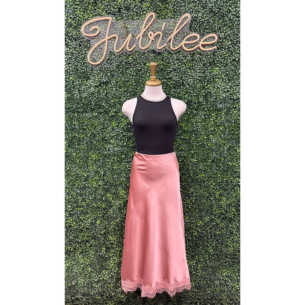 Ivy Rose Satin Midi Skirt