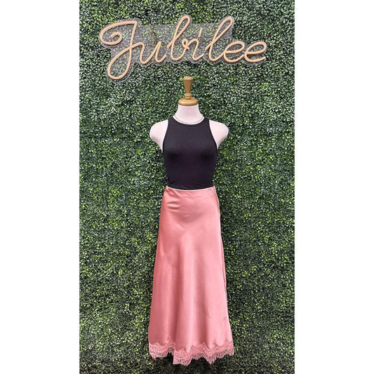Ivy Rose Satin Midi Skirt