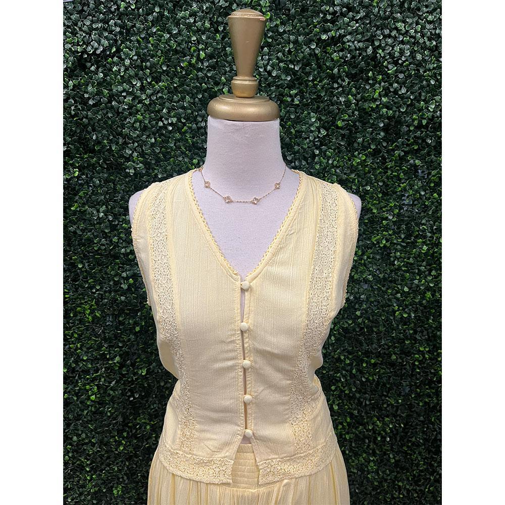 Cornelia Yellow V-Neck Top