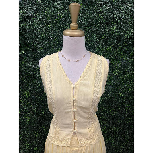 Cornelia Yellow V-Neck Top