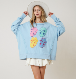 Rolling stones sequin sales sweatshirt