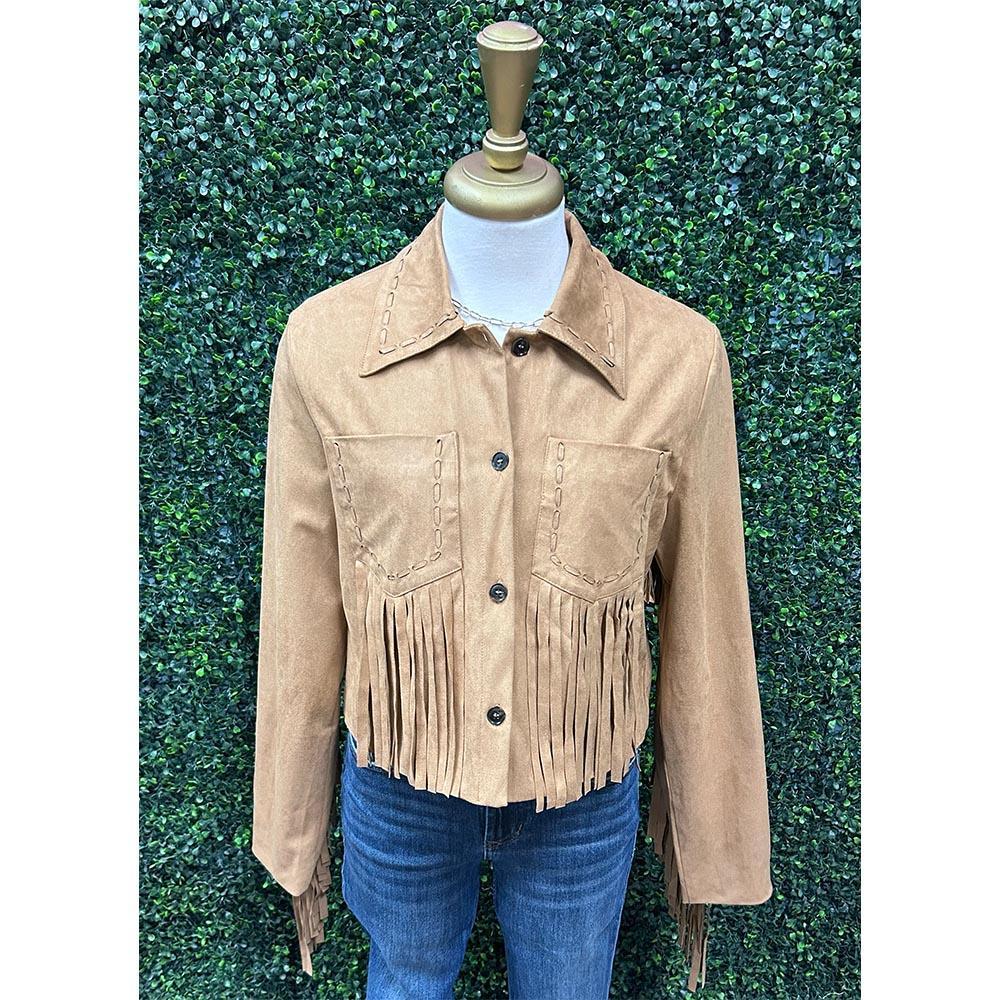 Nala Camel Fringe Jacket