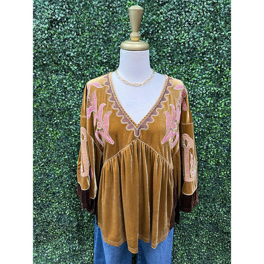 Dawn Gold Velvet Top