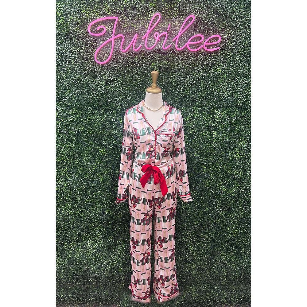Fizz the Season Satin Pajamas