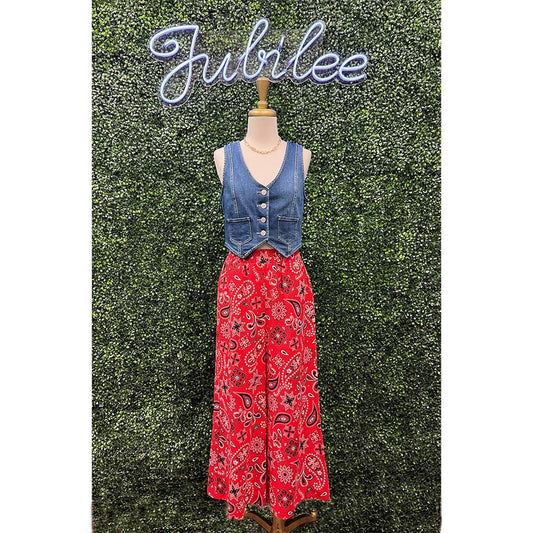 Bettie Bandana Linen Pants