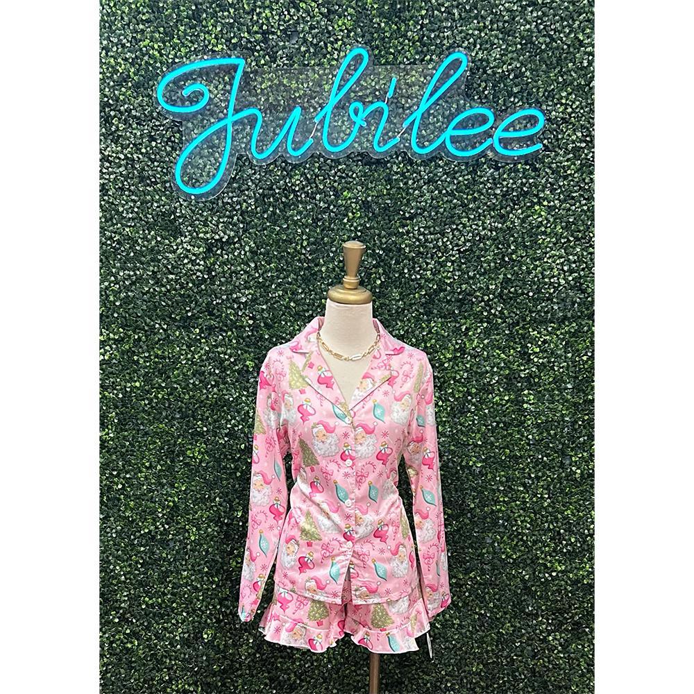 Baby It's Cold Outside Silky Satin Pajama Set