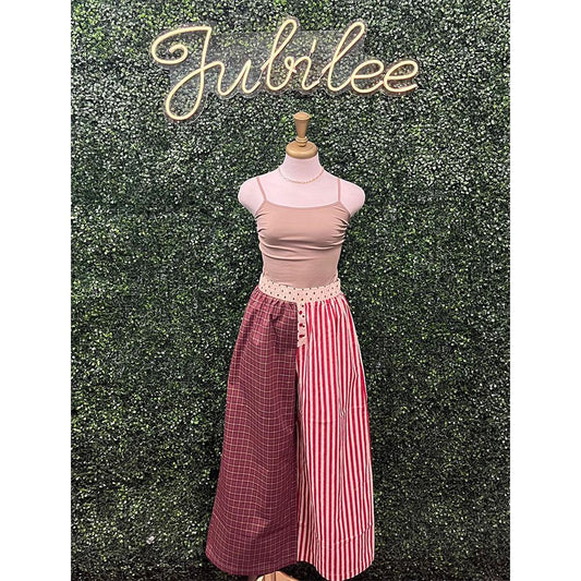 Jenna Mixed Pattern Wide Leg Pants