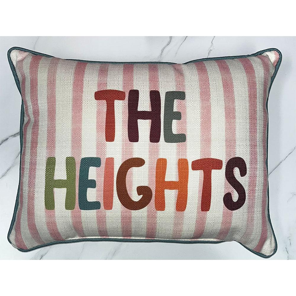 Pink Bubble Stripe The Heights Pillow