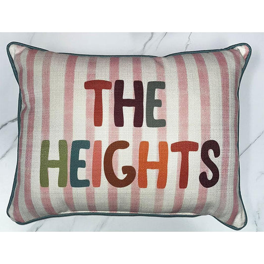 Pink Bubble Stripe The Heights Pillow