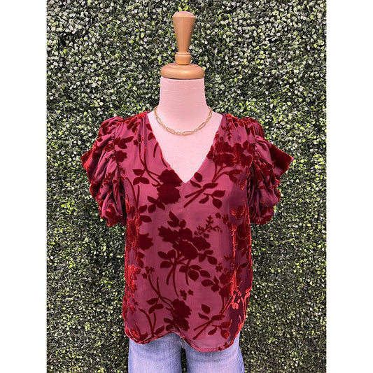 Bellava Velvet Detail Top