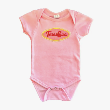 Texas Chica Embroidered Light Pink Baby Onesie