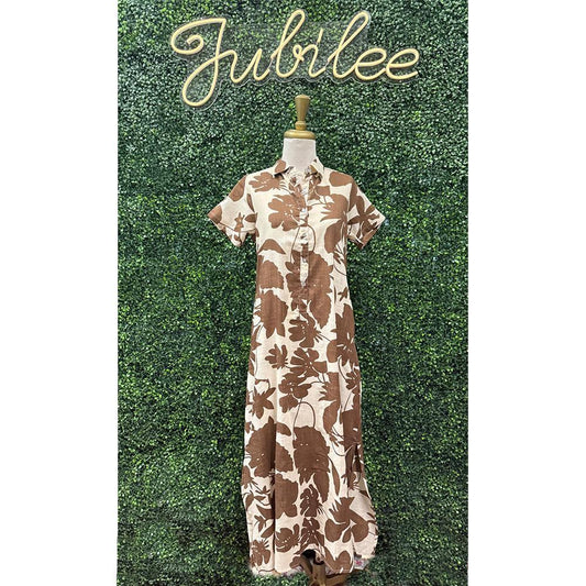 Carrie Mocha & Beige Dress