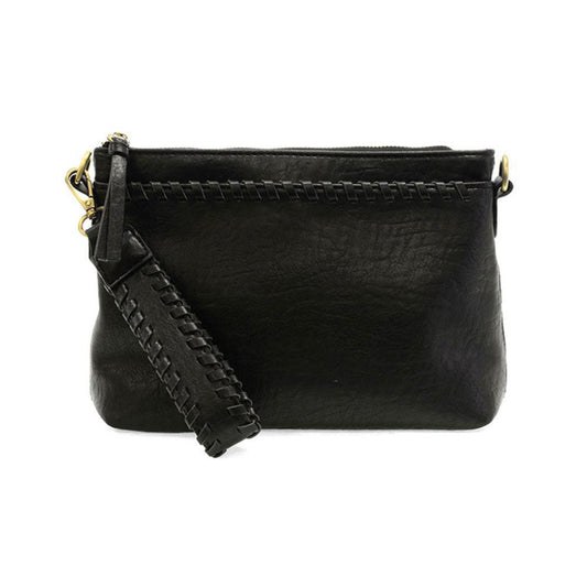 Black Oakley Whipstitch Topzip Wristlet & Crossbody