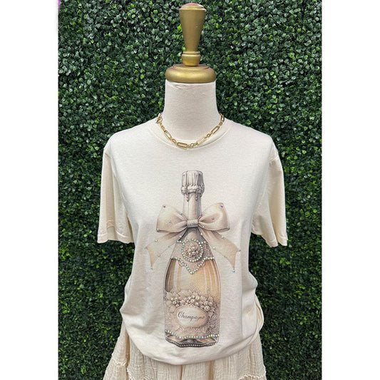 Bejeweled Champagne Tee