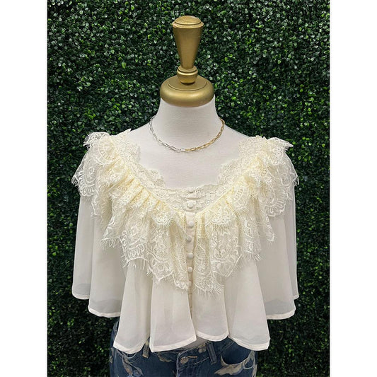 Jane Ivory Chiffon Blouse