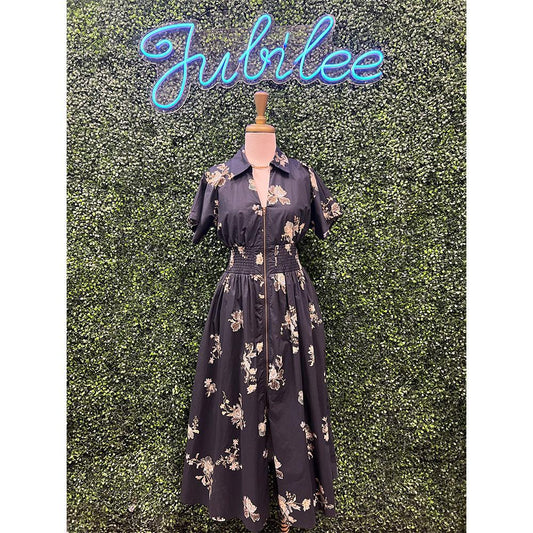Cersei Black Paisley Print Dress