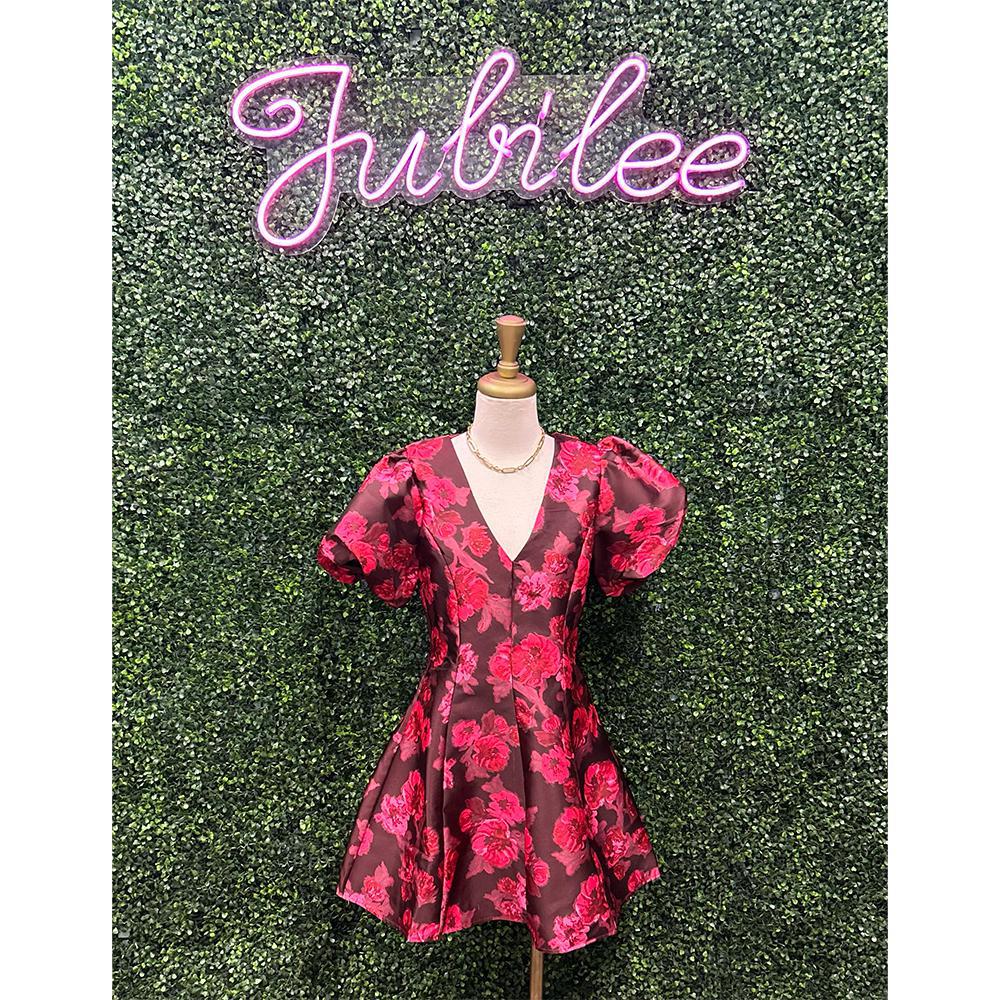 Bloom Rhapsody Woven Mini Dress