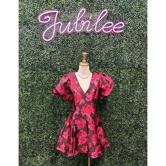 Bloom Rhapsody Woven Mini Dress