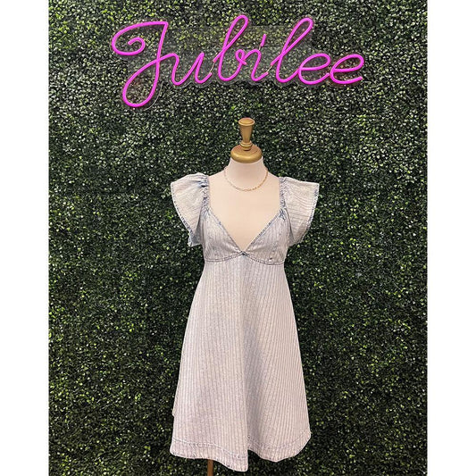 Lele Denim Rhinestone Dress