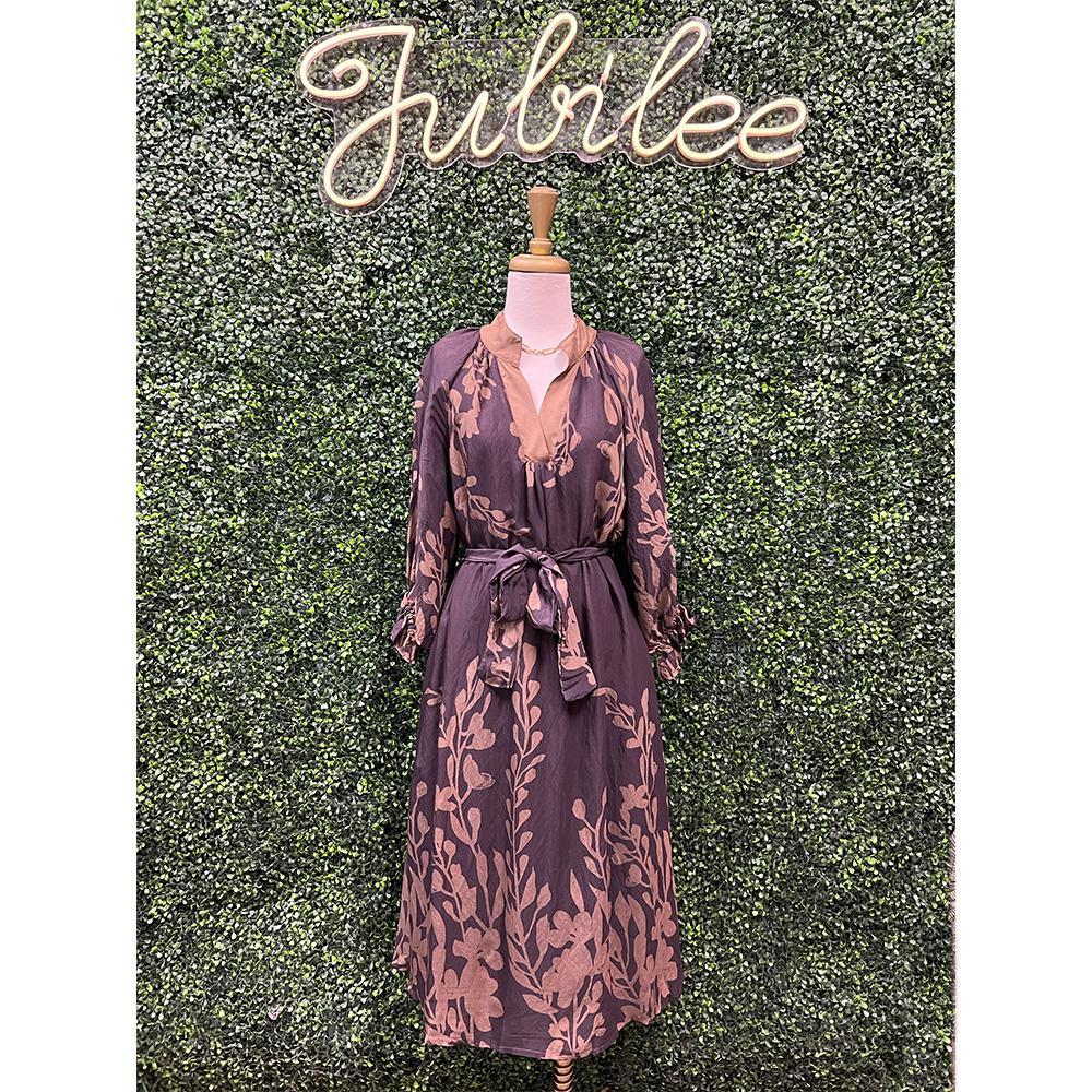 Midnight Eucalyptus Midi Dress