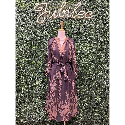 Midnight Eucalyptus Midi Dress