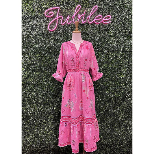 Bubblegum Floral Maxi Dress