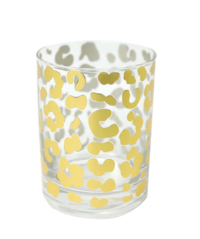 Gold Leopard Cocktail Glass