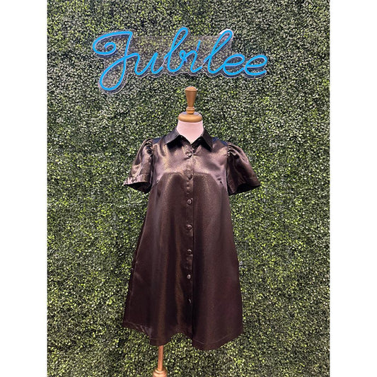 Onyx Metallic Mini Dress