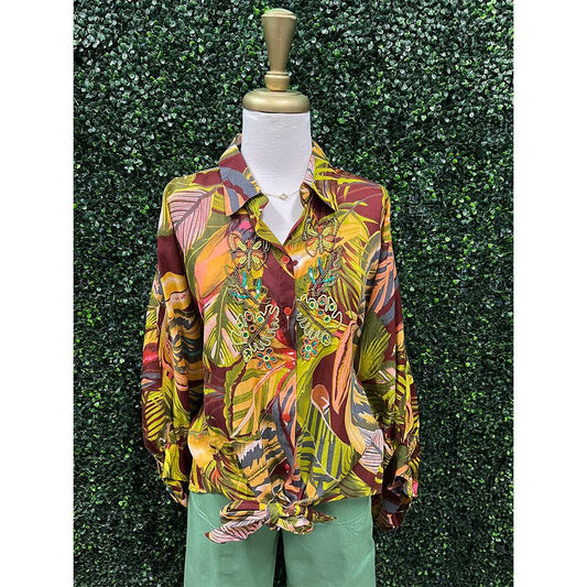 Vilna Coffee Tie Top
