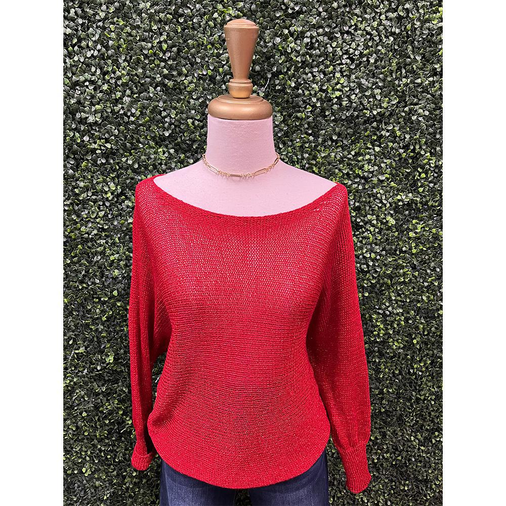 Ryle Red Woven Top