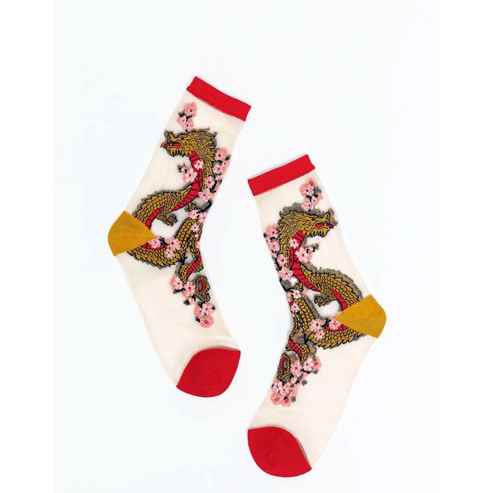 Year of the Dragon Sheer Crew Sock