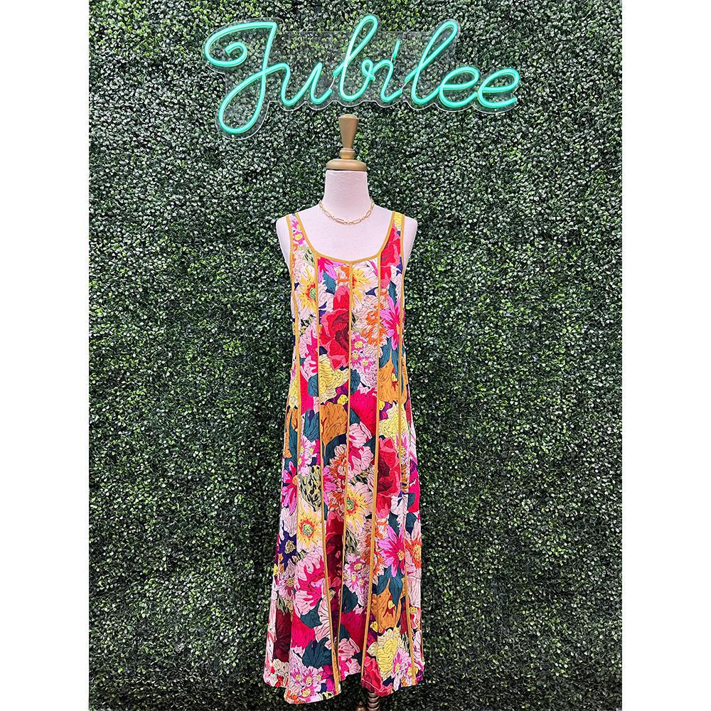 Camille Floral Tiered Midi Dress
