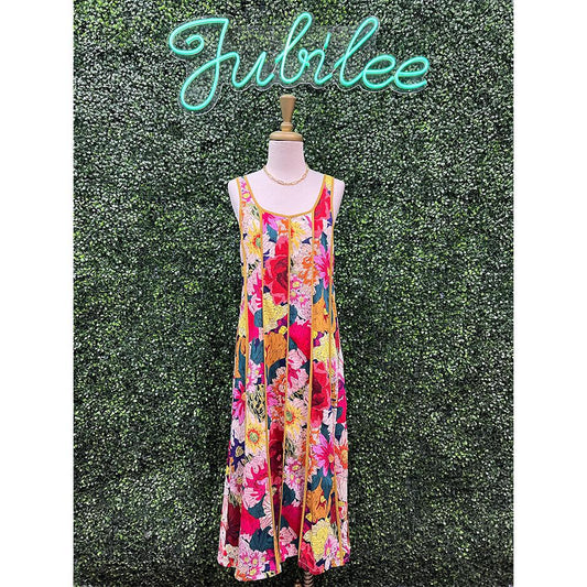 Camille Floral Tiered Midi Dress