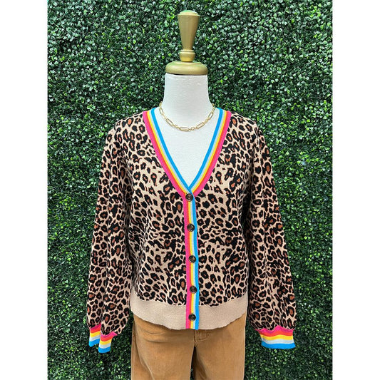 Bibianna Leopard Cardigan