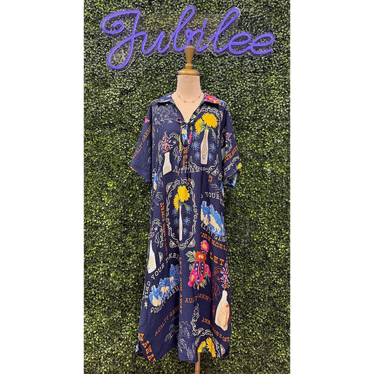 Neveah Navy  Texas Dress