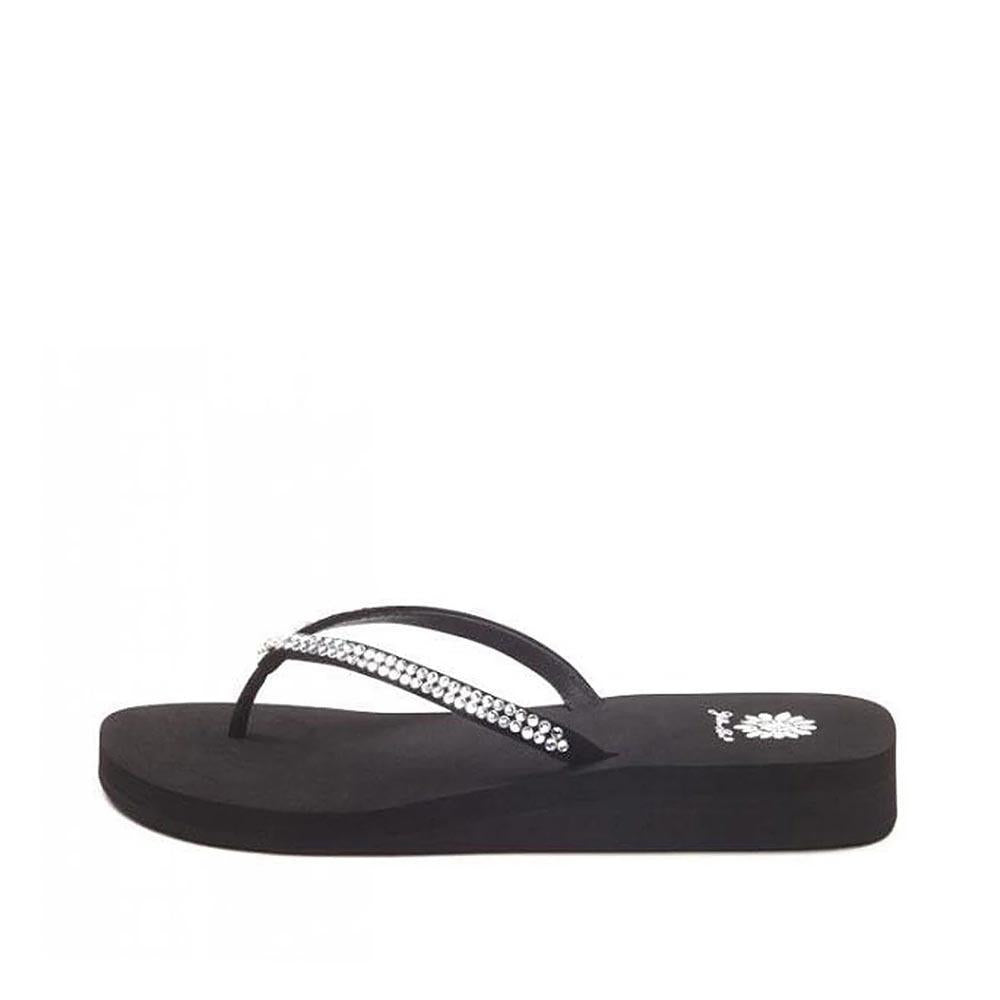 Black Jello Rhinestone Sandal