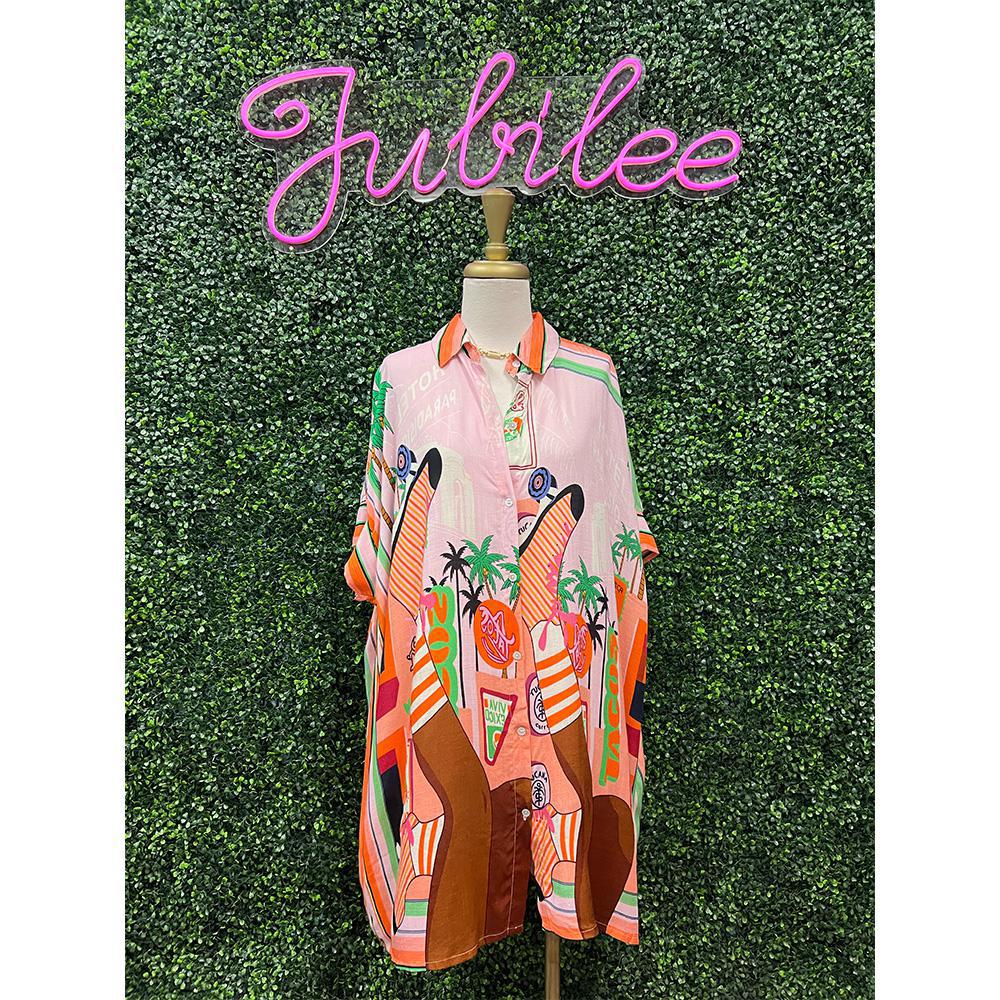 Shane Frutia Fresca Love Tunic Top