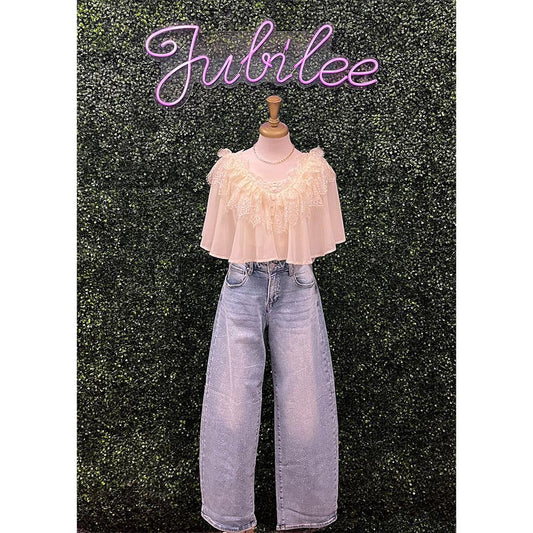 Cheyenne Slouchy Barrel Rhinestone Jeans