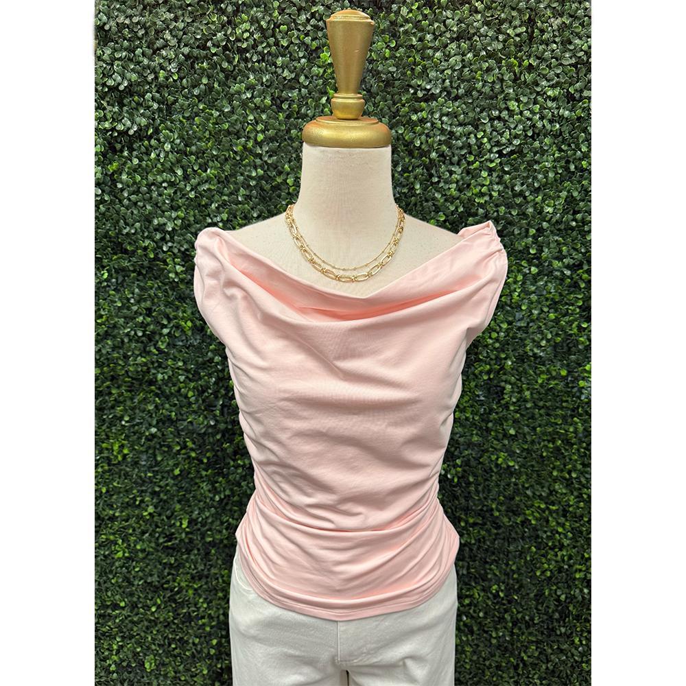 Light Pink Off Shoulder Top