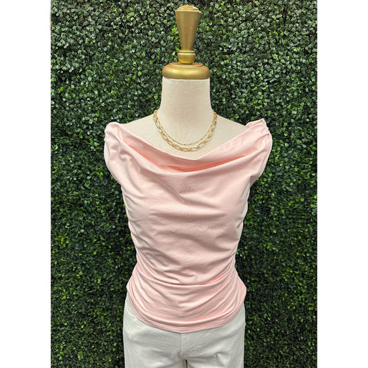 Light Pink Off Shoulder Top