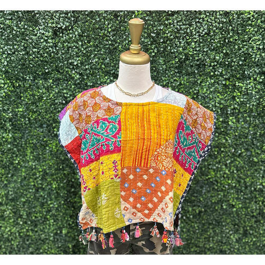 Kantha Crop Top - One of a Kind Patterns