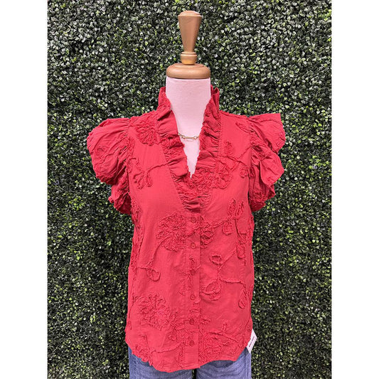 Chestnut Flower Button Up Blouse