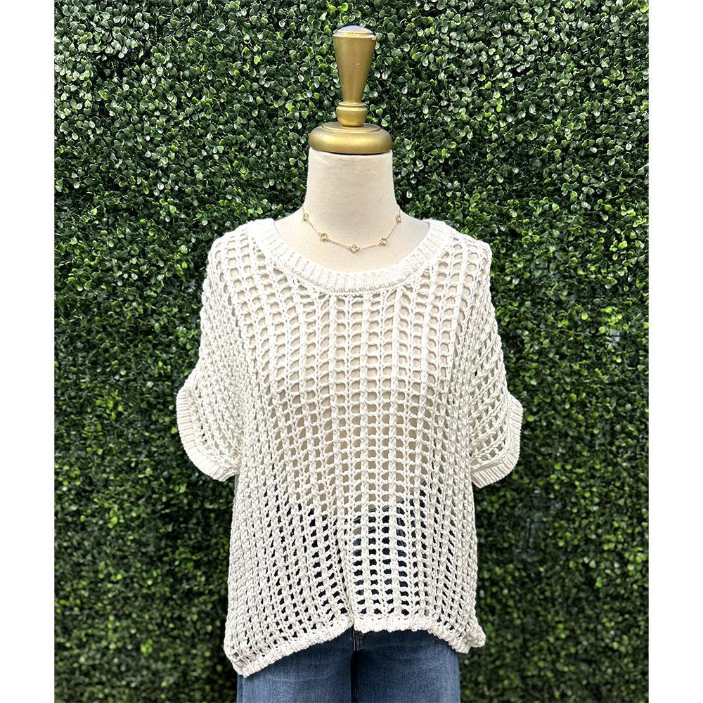 White Lila Chunky Knit Sweater