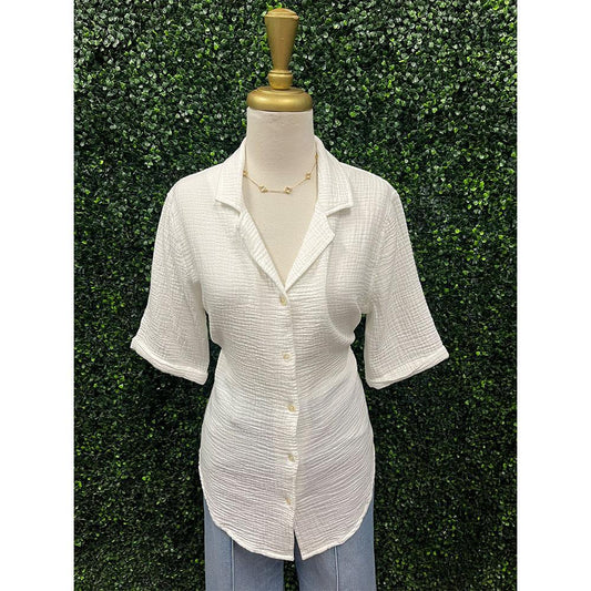 Sloane White Button Up Shirt