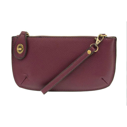 Plum Mini Crossbody Wristlet Clutch