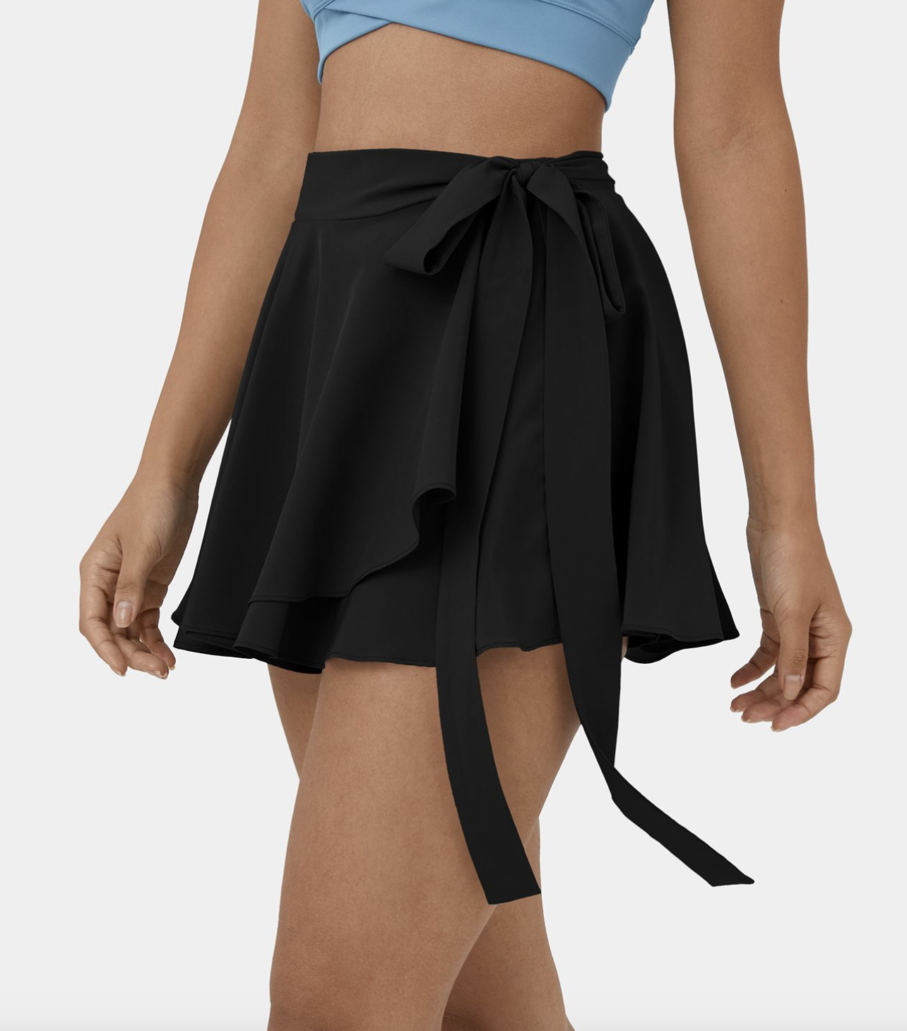 Black Breezeful High Waisted Casual Mini Skirt