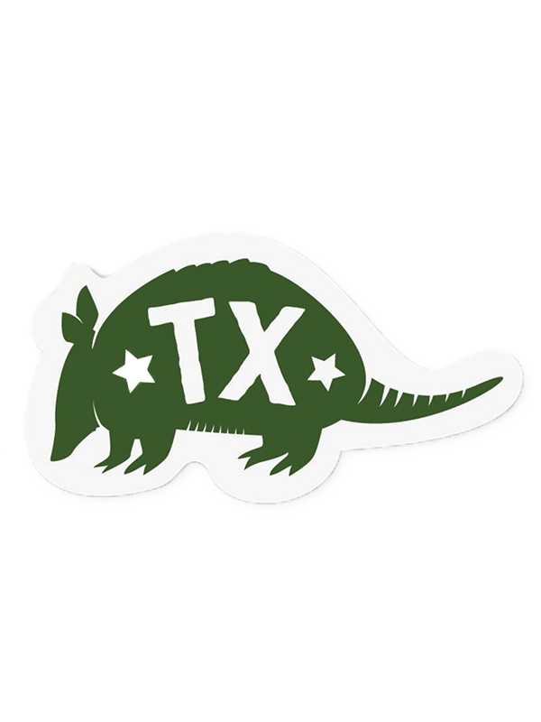 Armadillo Texas Sticker